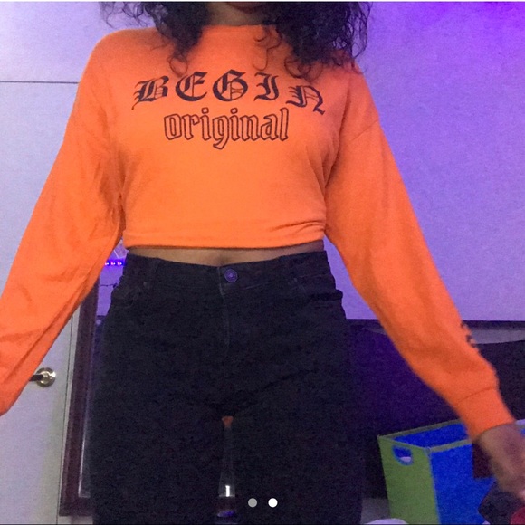 Orange long sleeve shirt - Picture 2 of 2